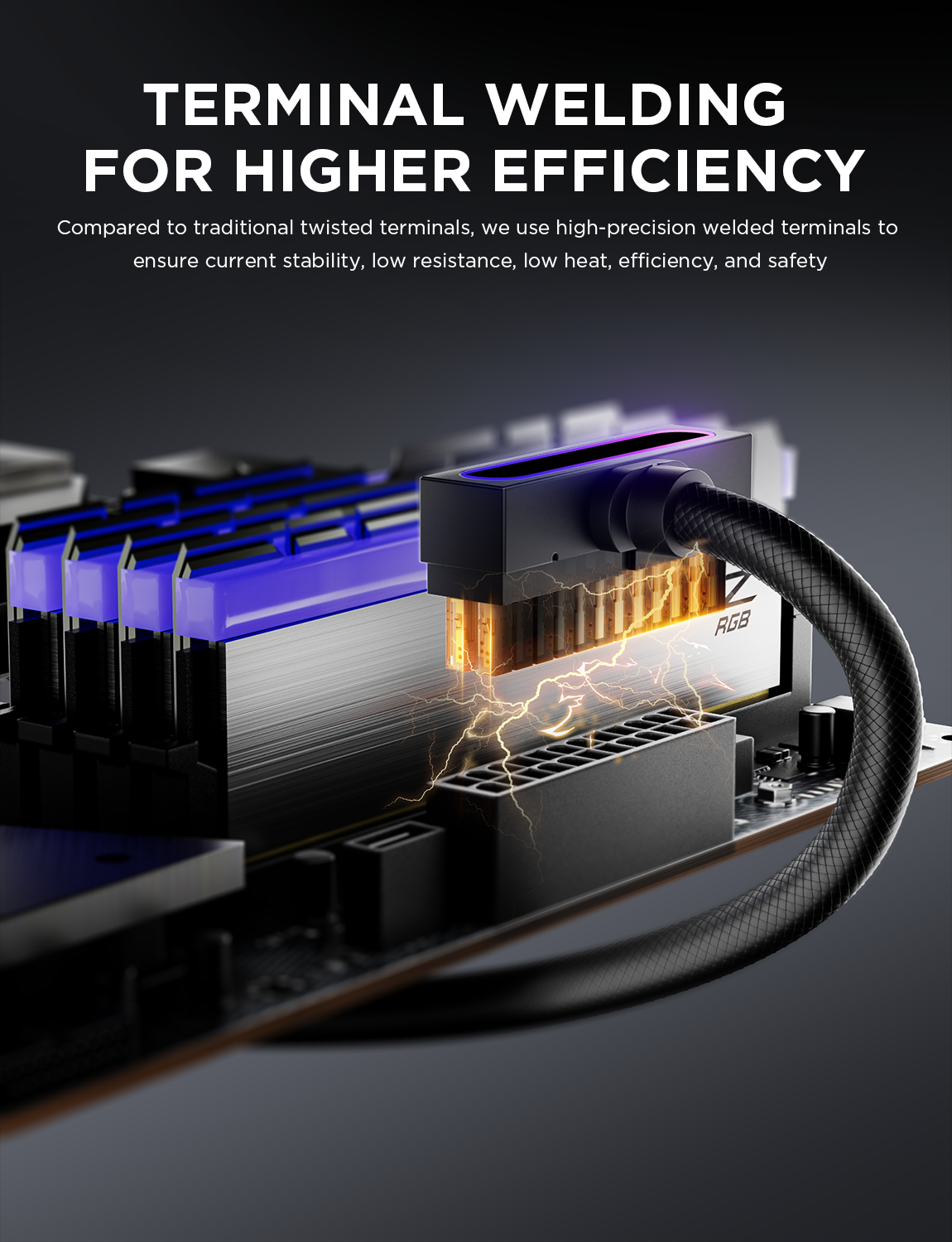 كابل تمديد PSU Hydrus-24PIN ARGB (200 قطعة فقط للبيع المسبق، الكمية محدودة)