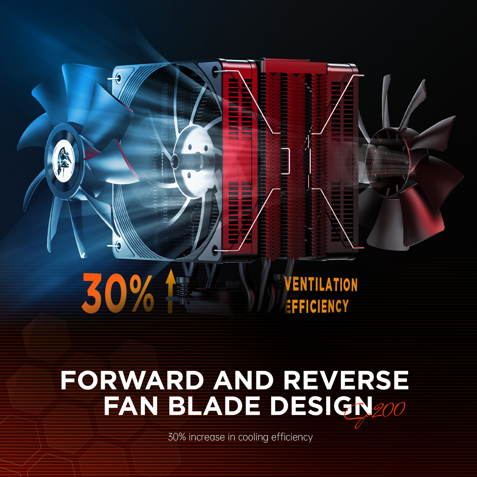 The Wandering Knight CP200 All-Black CPU Air Cooler