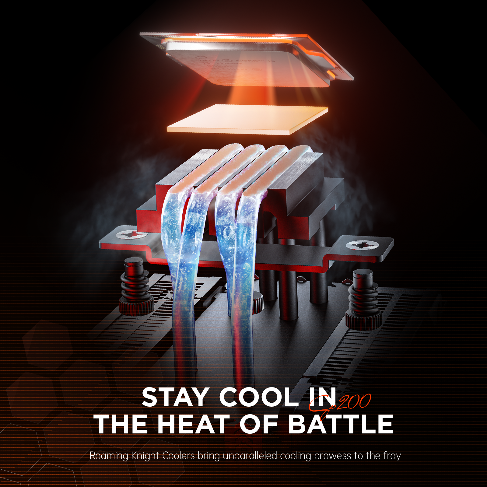 The Wandering Knight CP200 All-Black CPU Air Cooler