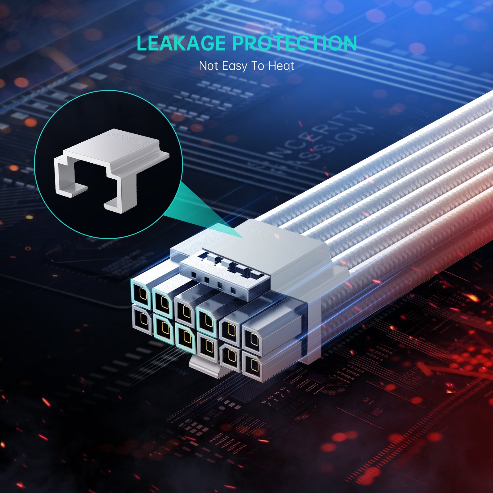 12VHPWR PCI-e Cable Extension, compatible with RTX 3090Ti/4070Ti/4080/4090, length 30 centimeters