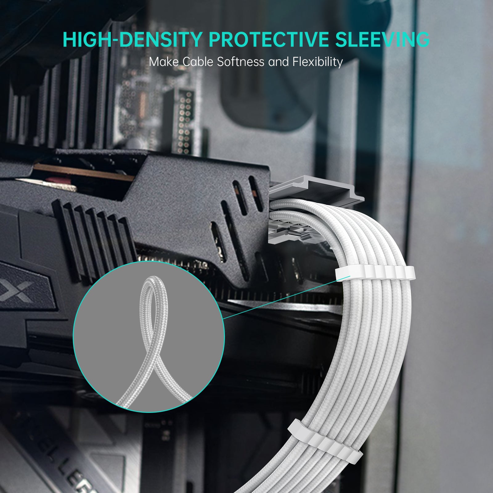 12VHPWR PCI-e Cable Extension, compatible with RTX 3090Ti/4070Ti/4080/4090, length 30 centimeters