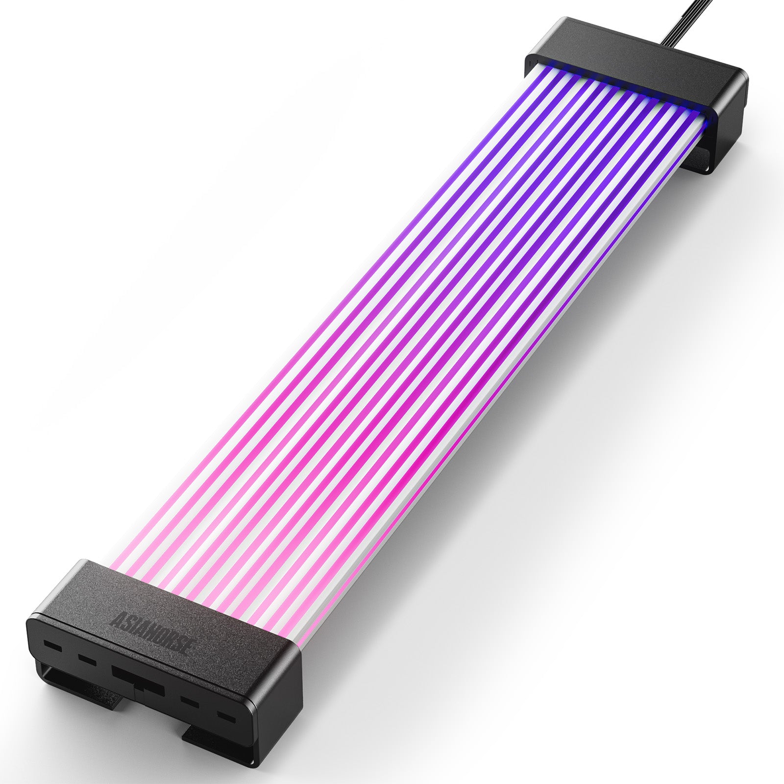 غطاء وحدة إمداد الطاقة Aurora Pro Argb من Asiahorse مع 108 مصباح LED قابل للعنونة، غطاء كابل طاقة Aurora Argb للوحة الأم ووحدة معالجة الرسومات، مزود طاقة للكمبيوتر الشخصي، مزامنة Argb 5 فولت 3 سنون، مناسب لمصدر طاقة 12+4-Pin/8pin/24pin