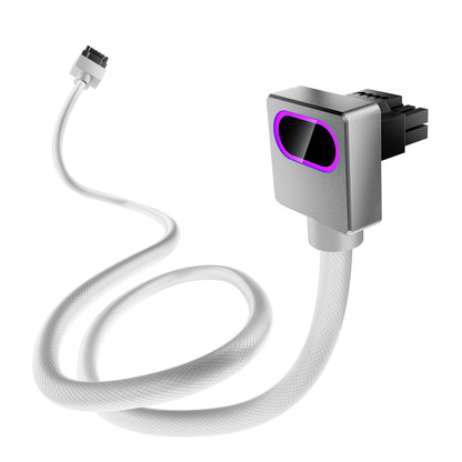 AsiaHorse Hydrus-24PIN PC PSU Extension Cable, ATX 24Pin Motherboard Power Extension Cable 90° Right Angle Design, 2000W Power Supply (Whole Set), PC Power Cord Perfect for Cable Management & PC DIY