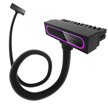 AsiaHorse Hydrus-24PIN PC PSU Extension Cable, ATX 24Pin Motherboard Power Extension Cable 90° Right Angle Design, 2000W Power Supply (Whole Set), PC Power Cord Perfect for Cable Management & PC DIY