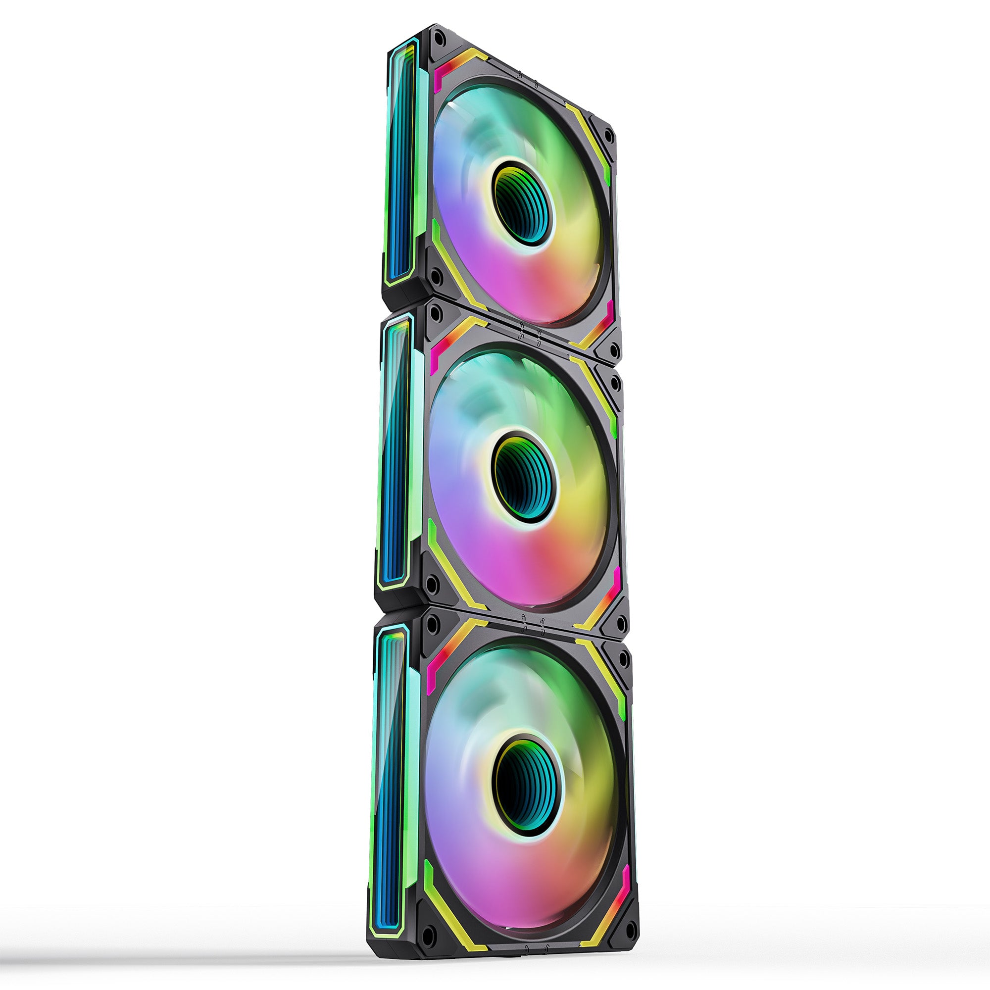 مروحة تبريد علبة الكمبيوتر RGB 120 مم مروحة RGB لا نهائية مروحة كمبيوتر 120 مم لتبريد وحدة المعالجة المركزية لعلب الكمبيوتر 