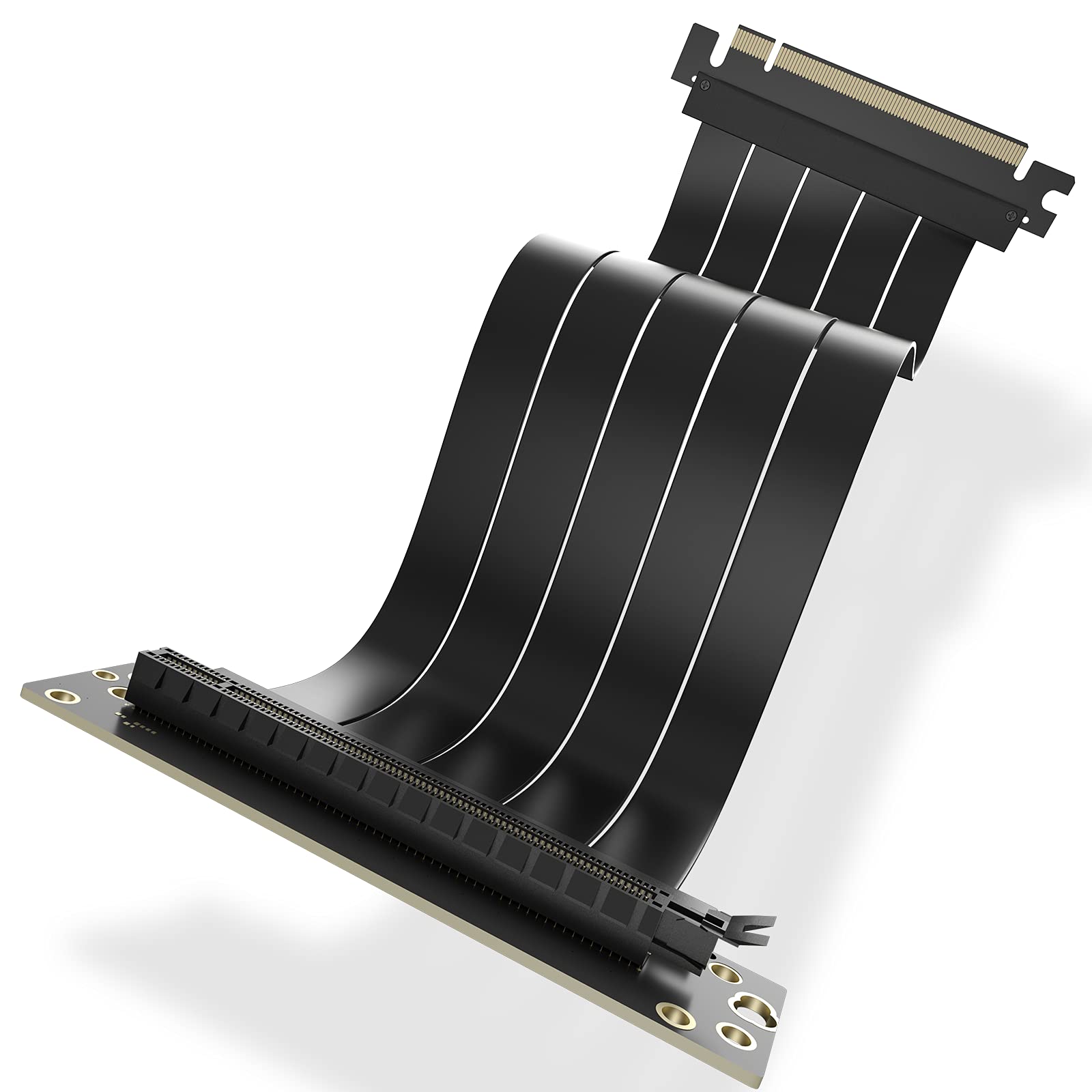 كابل ASIAHORSE PCIE [20 سم] 3.1 16x عالي السرعة للغاية قابل للدوران (90 درجة) 